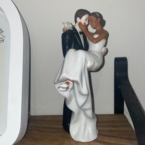 Vintage Bride and Groom Cake Topper